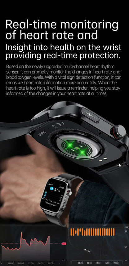 2025 New For XIAOMI Uric acid Blood lipids Smart Watch Men ECG+PPG Blood pressure Blood oxygen Bluetooth Call Health Smartwatchs.