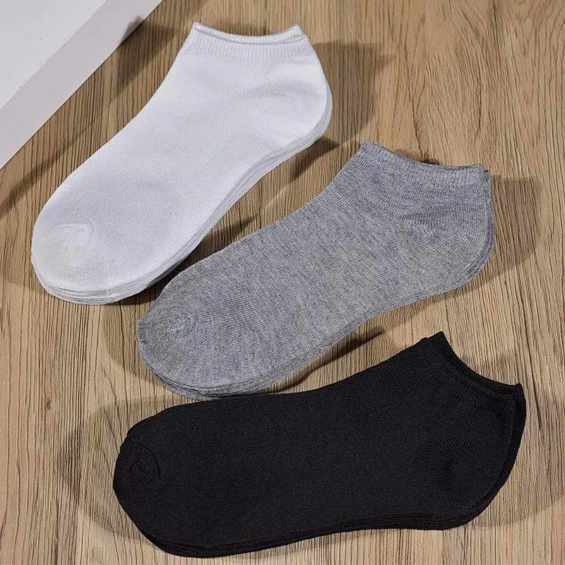 5 Pairs of Women's/men's Boat Socks Invisible Low Cut Anti Slip Summer No Show Ankle Socks Solid Color Casual Breathable.