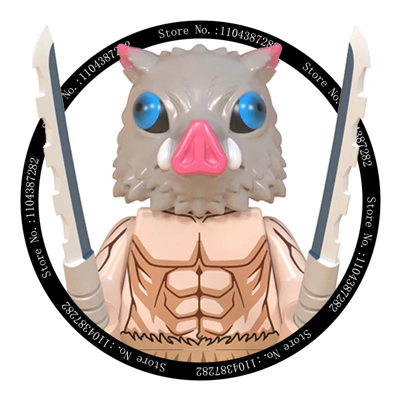 2025 Hot Toys WM6116 WM6138 Demon Slayer Blade Building Blocks Mini Action Figure Accessories Halloween Christmas Gifts for Kids.