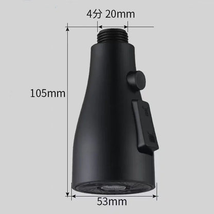 Kitchen Faucet Accessories Replace Sprayer Nozzle 3 Modes ABS Bathroom Basin Sink Shower Spray Head For 1/2" Connection