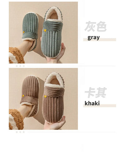 Litfun Warm Plush Fur Slippers For Women Men Winter Indoor Fluffy Warm Fuzzy House Slippers Outdoor Fuzzy Soft Furry Slippers.