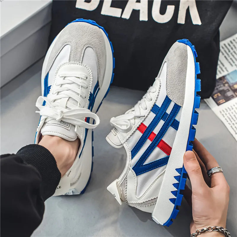New men's trendy versatile casual sports shoes, men's thick-soled lightweight non-slip breathable trendy shoes кроссовки мужские.