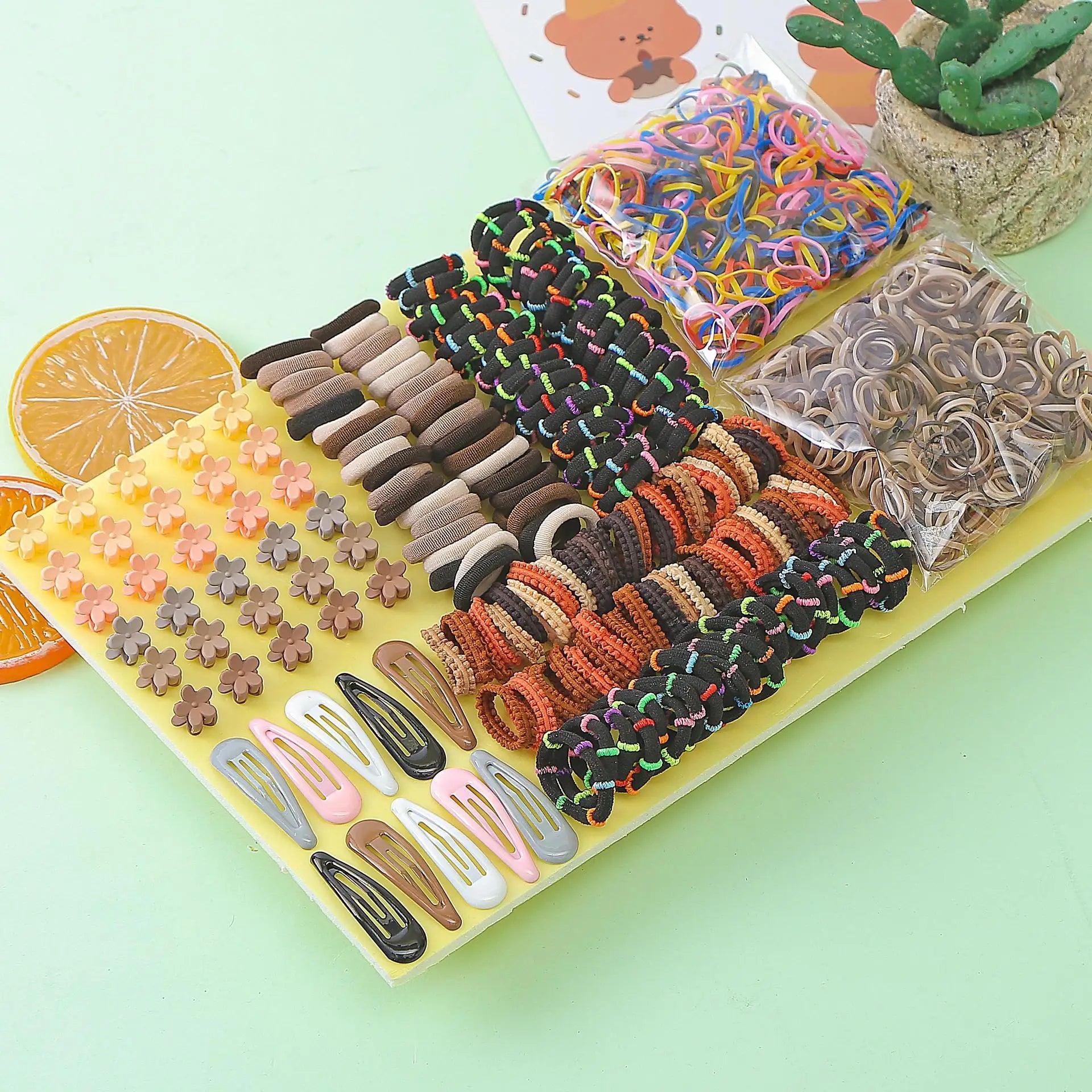 780/830/875/1170pcs Children's Jewelry Hairpin Princess Hairline Baby Hair Band Girl Side Clip Hair Accessories Combination Set.