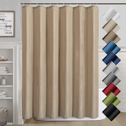 Graue Duschvorhänge, modern, minimalistisch, für Hotel, Zuhause, einfarbig, Badvorhang, Polyesterstoff, Badezimmer-Dekorationsset mit Haken