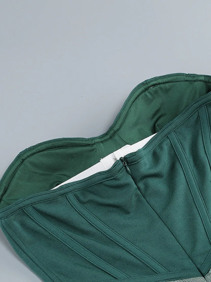 Sexy eine Schulter drapiert Glitzer langes Kleid Frauen braun Korsett funkelnd rücken frei figur betonte Maxi kleider Abend party Kleider