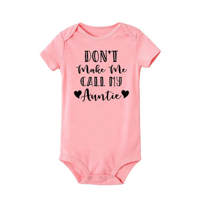 Don't Make Me Call My Crazy Onkel Lustiger Säuglingsspielanzug, modischer Baby-Body für Jungen und Mädchen, Kleidung für Neugeborene, niedlicher Kleinkind-Overall
