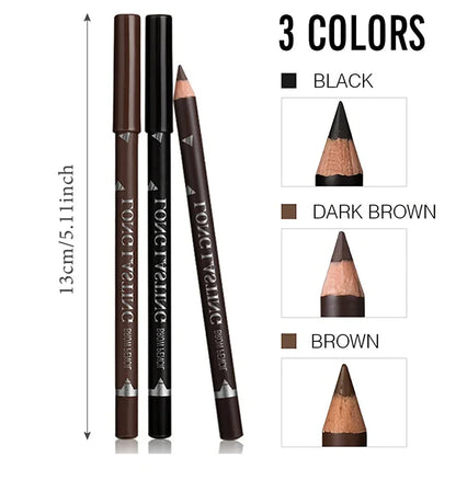 6/12Pcs Eye Brow Pencil Waterproof Professional Women Eye Makeup Pen Easy Color Natural Black Cosmetic Beauty Eyebrow Tool.