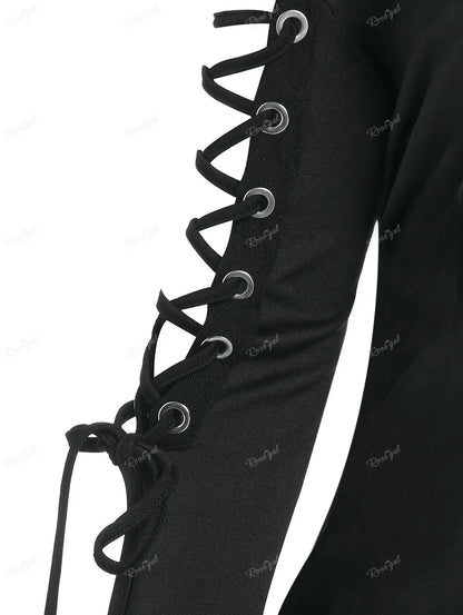 ROSEGAL Damen-Kapuzenpullover in Übergröße mit lässigen Ohren und Schnürärmeln, Frühlingspullover, lässig, bequeme Passform.