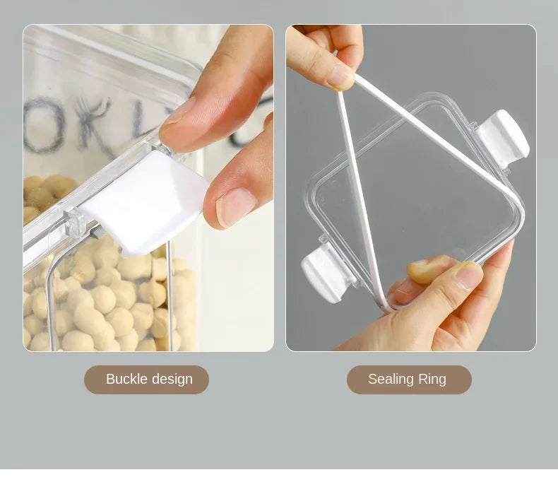 2/4Pcs Sealed Jars Set Grain Coffee Beans Sealed Container Plastic Kitchen Fresh-keeping Box Moisture-proof Storage Boxes Set.