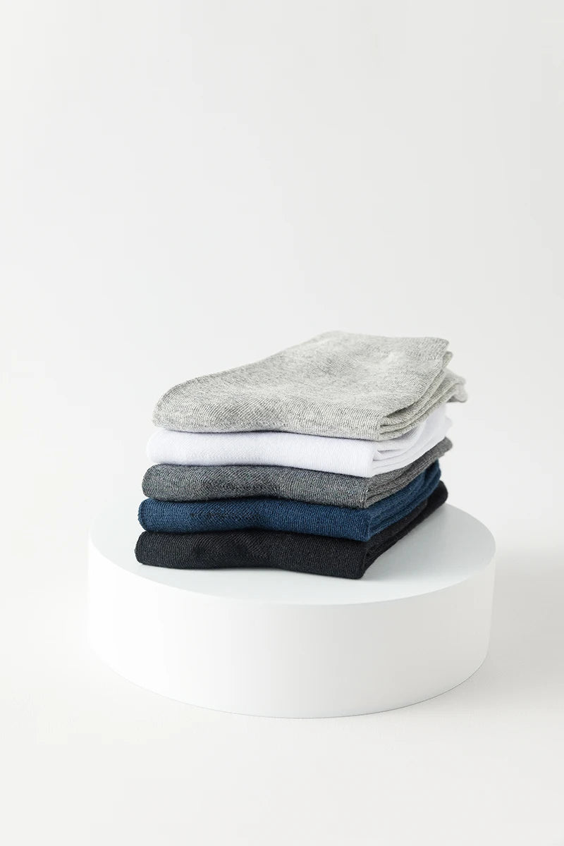 10 Pairs New Men's Cotton Socks New styles Black Business Men Socks Soft Breathable Autumn Spring for Male White.