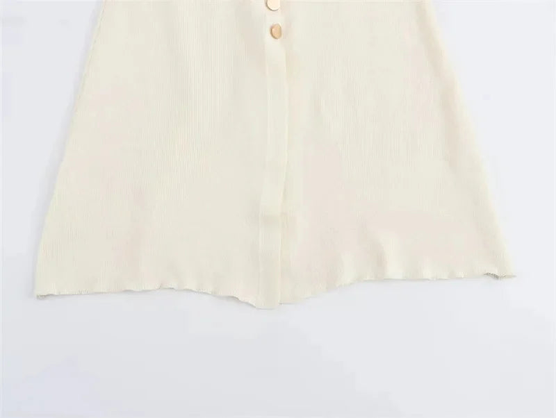 Tossy Strick-Maxikleid mit gerippter Strickjacke, weiblich, hohe Taille, schlanke Tasche, ärmellos, elegantes Partykleid, Damen-Strickwaren, langes Kleid