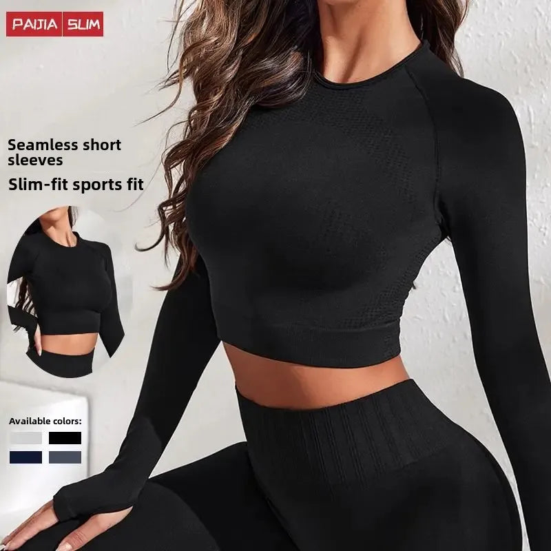 Seamless Yoga Wear Women's Long Sleeve Top T-Shirt For Running Training Fitness Clothes New Arrival Spring Autumn 2025.