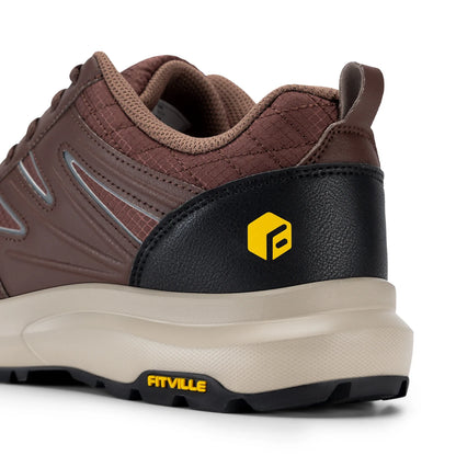 FitVille Men'S Widened Hiking Waterproof Outdoor Work Hiking Shoes With Arch Support To Relieve Heel Pain Lightweight Non-Slip.