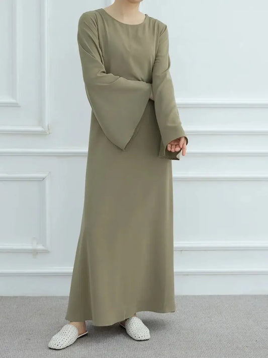 Bandage Plain Abaya Dubai For Women Kaftan Muslim Modest Long Dresses Islam Caftan Marocain Kebaya Robe Femme Musulmane Vestidos.
