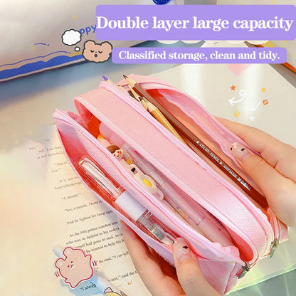 Kawaii Federmäppchen, großes Fassungsvermögen, Astronautenbeutel, wasserdicht, waschbar, Leder, Stiftbox, Schule, Bürobedarf, Schreibwaren.