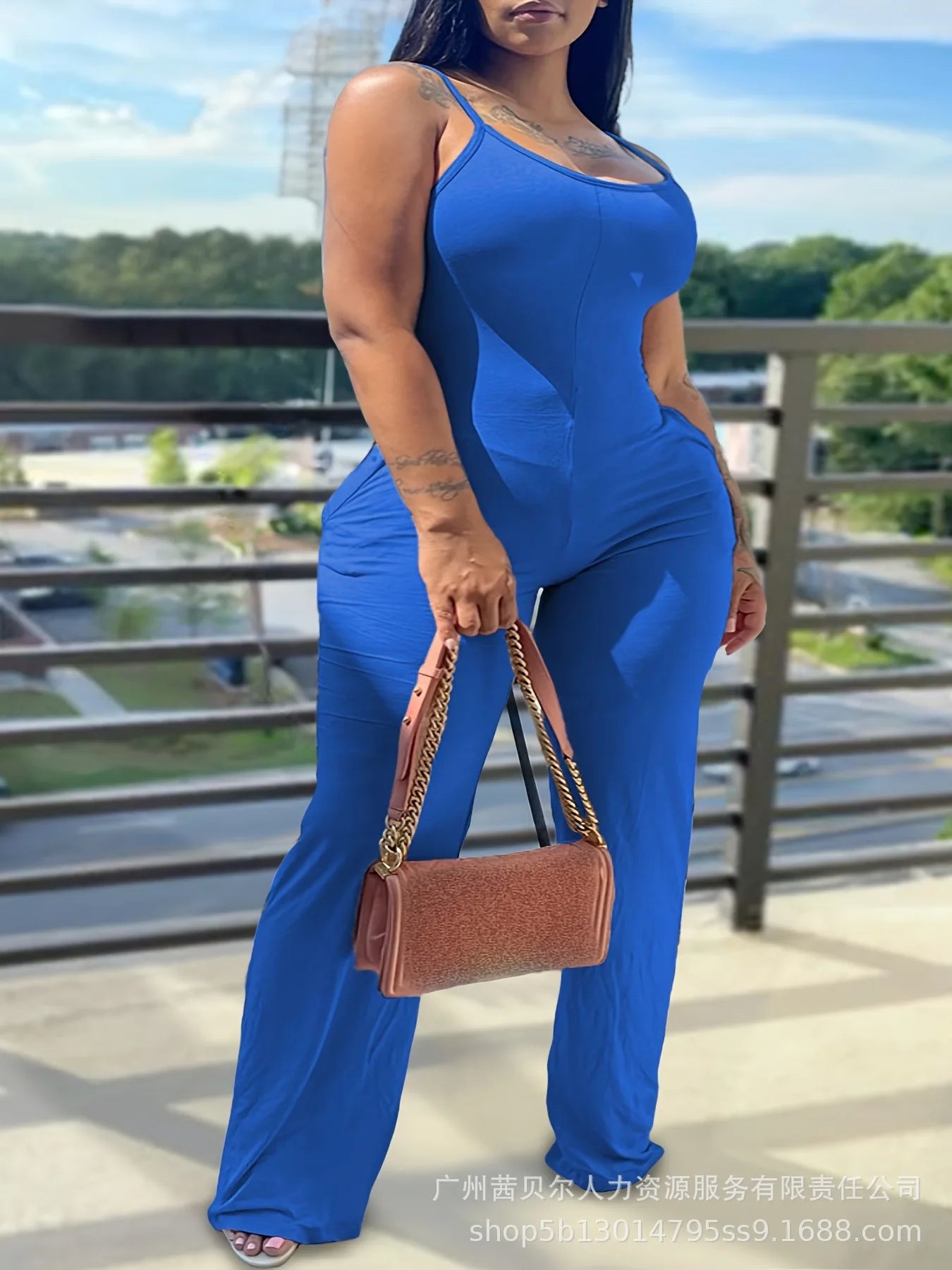 Women's Fashion Large Size Pit Strip Bodysuit.