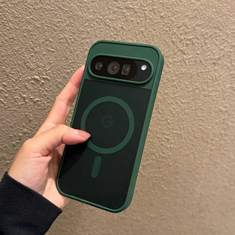 Magsafe Translucent Matte Magnetic Case For Google Pixel 10 ProXL 9 Pro XL 10Pro 10 9A Wireless Charging Candy Color Slim Cover.