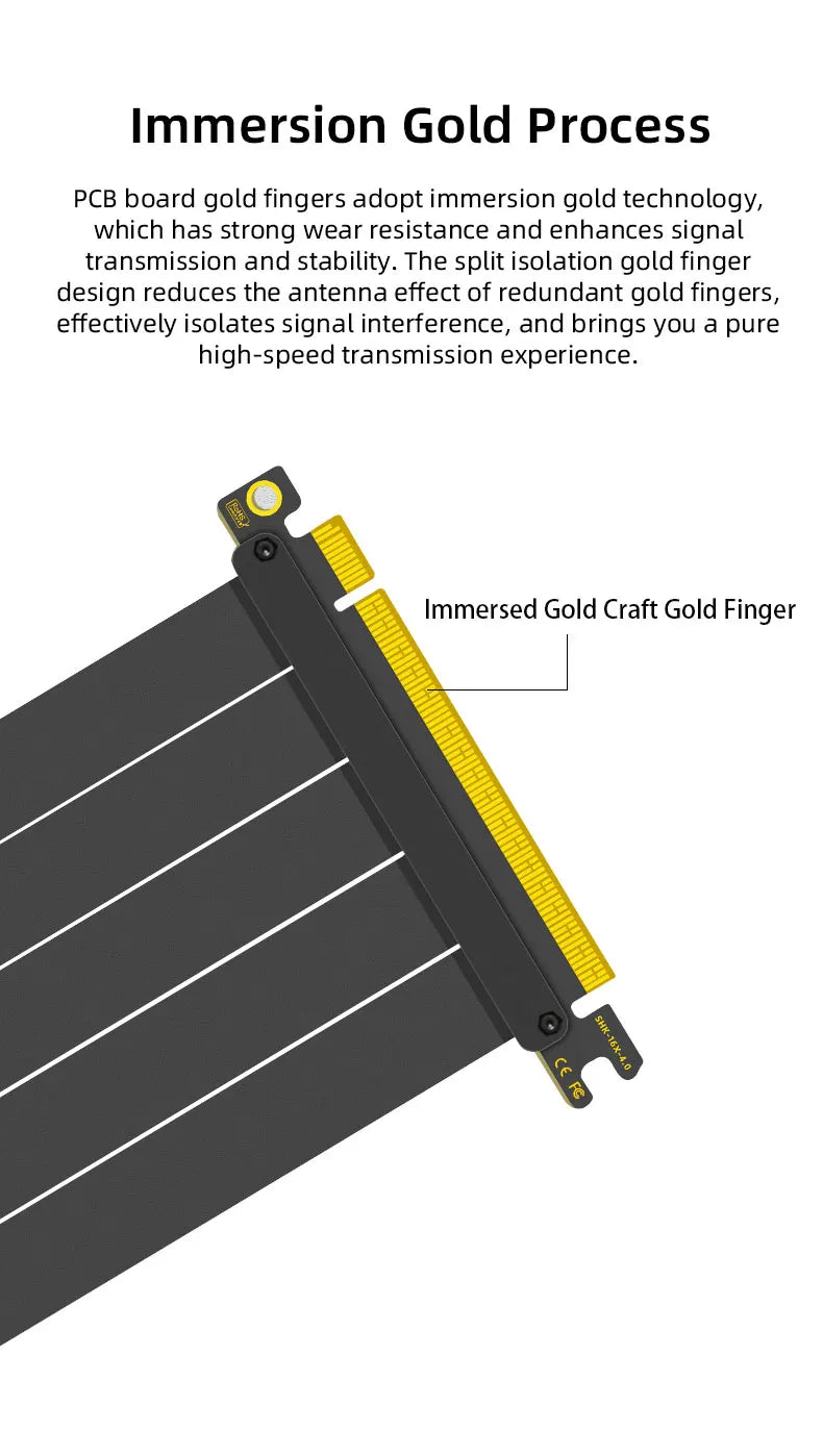 TEUCER PCI-E 4.0 X16 Riser Cable Video Card Extension Shielded Flexible 90° Mounting GPU Extension Cord Black/White.