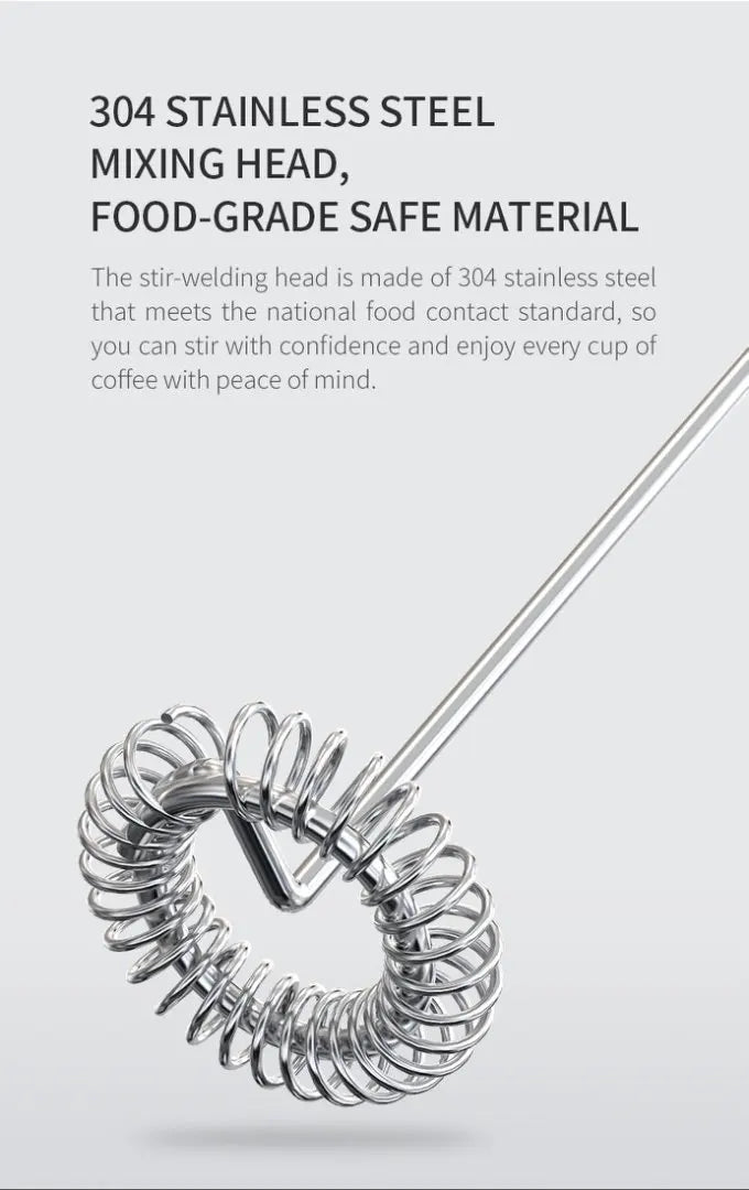 Electric milk frother, coffee frother, household mini milk frother, milk mixer, handheld wireless whipper.