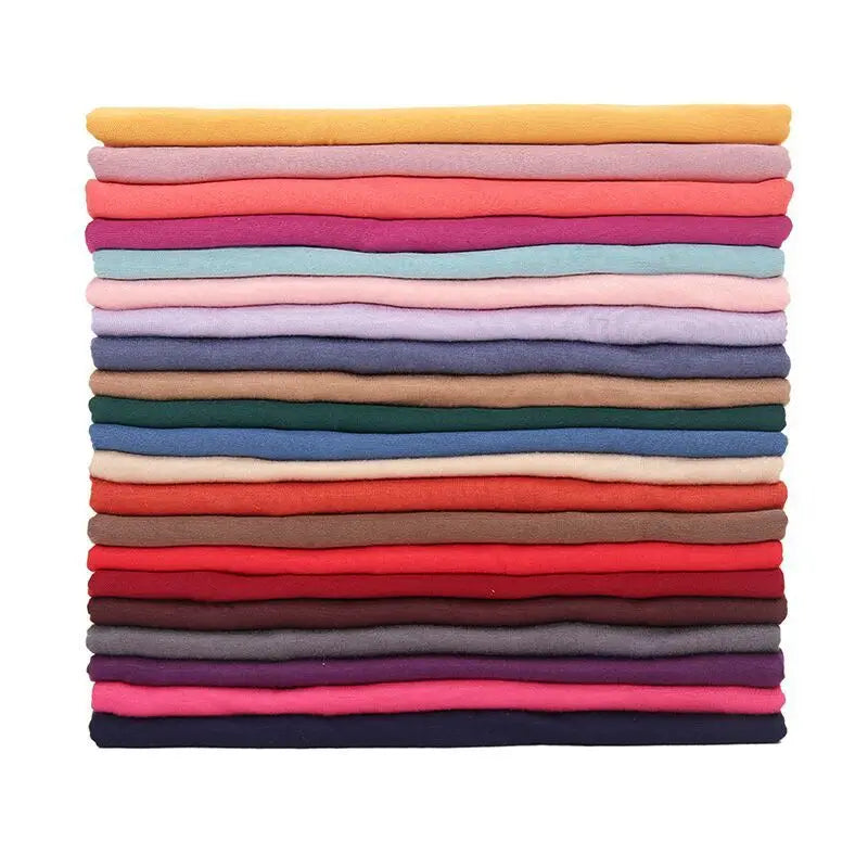 Modal Cotton Jersey Hijab Scarf Long Muslim Shawl Plain Soft Turban Tie Head Wraps For Women Africa Headband 170x60cm.