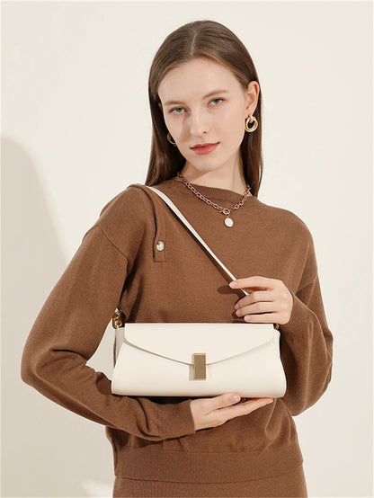 Hifashion Elegant Genuine Leather Underarm Shoulder Bags For Women 2025 Luxury Designer Crossbody Purses Square Ladies Handbags