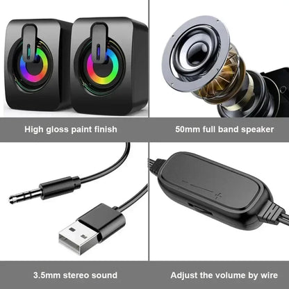 Oneplus Computer Speaker Stereo Sound With Microphone AUX Home Office Speaker for Macbook Desktop Notebook Computer Loudspeaker.