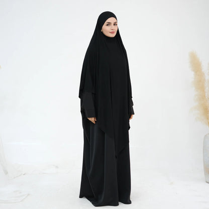 Extra Long Khimar Hijab Scarf Jersey Cotton Muslim Prayer Clothes Islamic Jilbab Khimars for Women Hijabs Veil Niqab Ramadan Eid