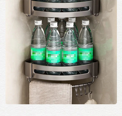 Dreieckiges Wandregal für Badezimmer oder Toilettenbereich. Rechteckiger zusätzlicher Balkon-Aufbewahrungsraum für kleine Badezimmer