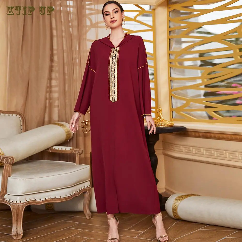 Abaya Marokkanisches Dubai-Kaftan-langes Kleid für muslimische Frauen, Ramadan, Arabisch, Luxus-Stickerei-Spitze, Hochzeitskleid, islamisches Ne