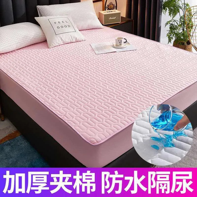 Waterproof Thicken Mattress Cover Quilted Latex Mat Bed Covers Pad Skin-Friendly Fitted Sheet Protector Bedspread150/160/180x200.