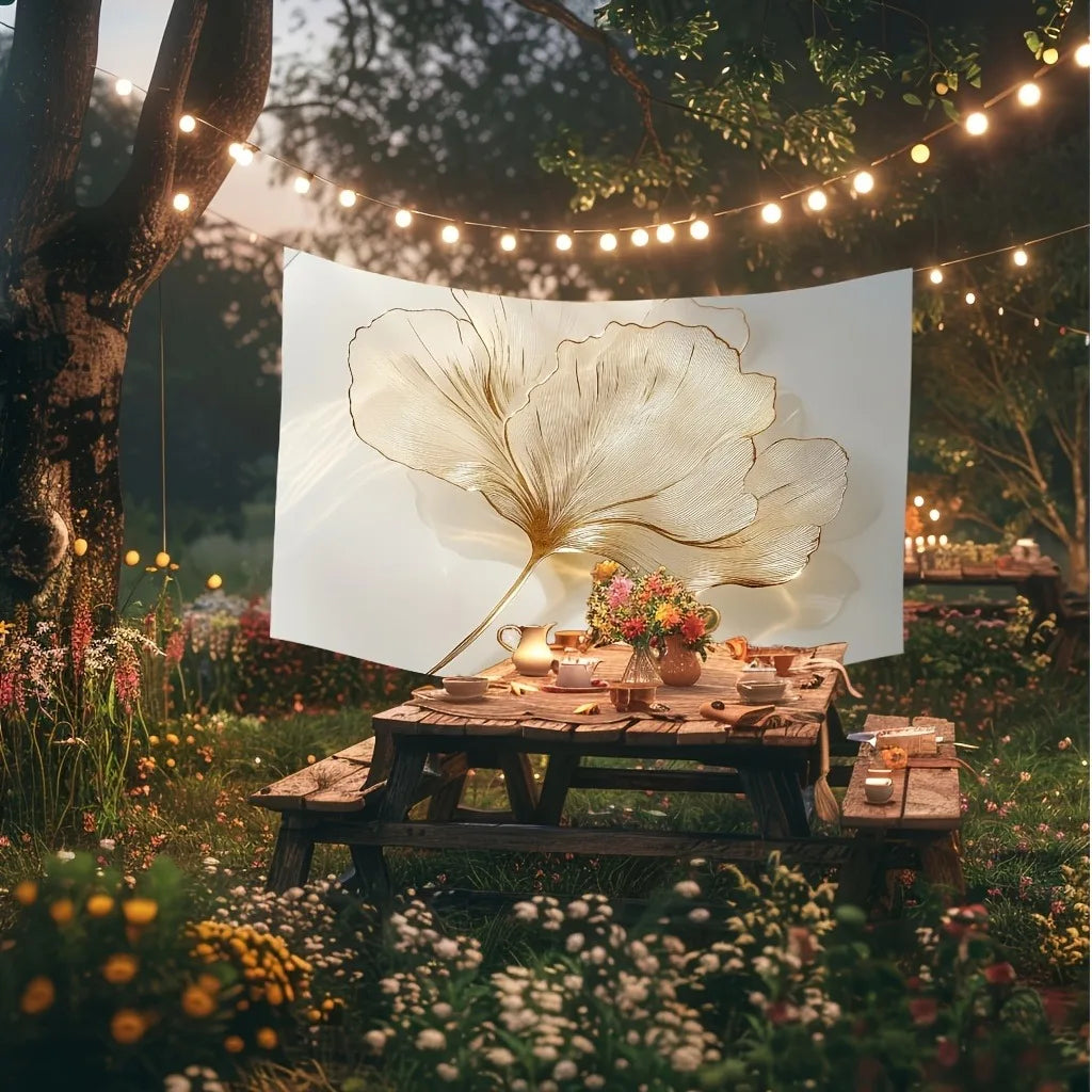 Pink Cherry Blossom & Moon Tapestry - Japanese Landscape Wall Decor for Living Room & Bedroom.