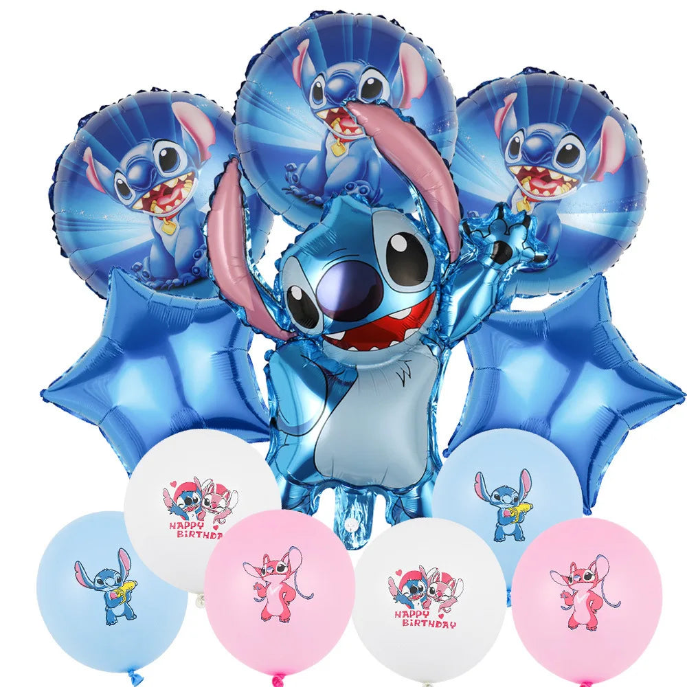Disney Stitch Luftballons Partyzubehör Kinder Cartoon Lilo Stitch Thema Winkelballon Alles Gute zum Geburtstag Dekoration für Babyparty