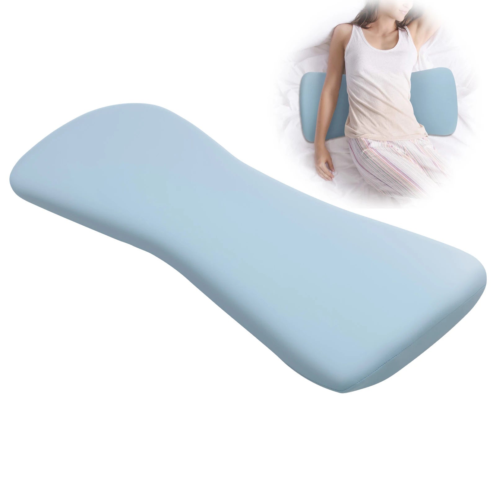 Lumbar Support Pillow for Bed Memory Foam Lumbar Pillow Ergonomic Waist Support Cushion for Car Sofa Office Chair Waist Pillow.