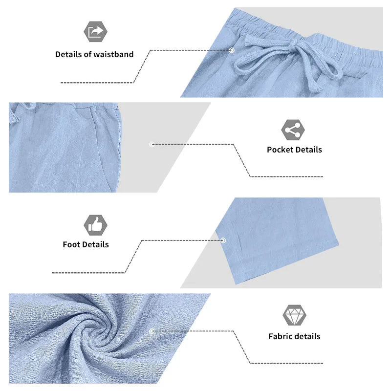 Cross-border Autumn Linen Men's Casual Suit Loose Hooded Henley Shirt Long Sleeve Pants Suit