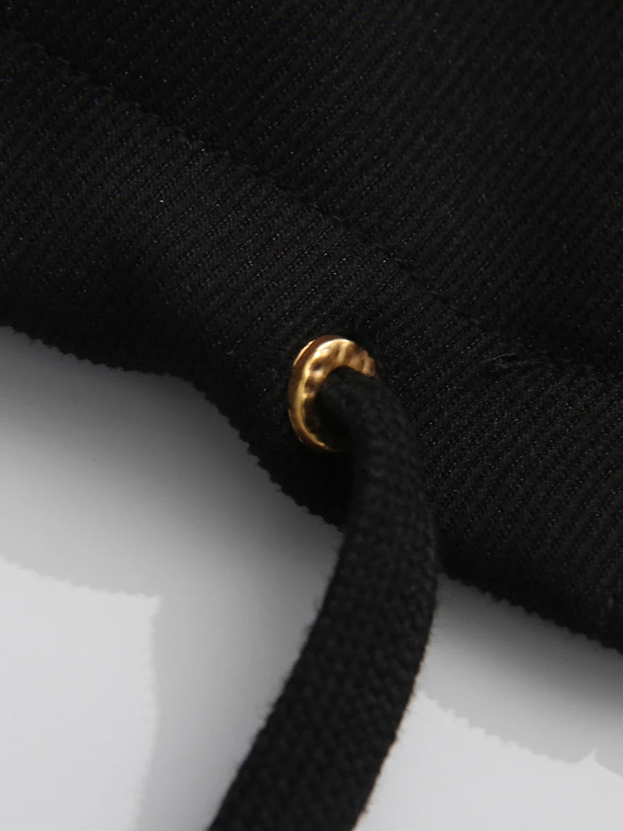 TWOTWINSTYLE Solid Loose Spliced Zipper Fashion Jackets for Women Lapel Long Sleeves Patchwork Lace Up Casual Jacket Female New