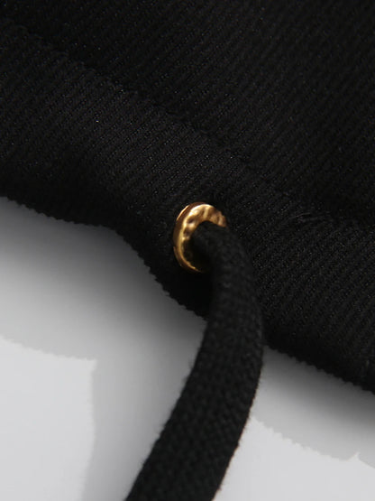 TWOTWINSTYLE Solid Loose Spliced Zipper Fashion Jackets for Women Lapel Long Sleeves Patchwork Lace Up Casual Jacket Female New