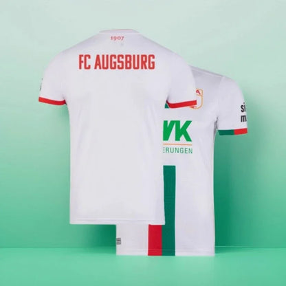 Soccer Match Training Jersey Men Women Clothes Augsburg Home Jersey Breathabe Quick-Drying Oversized Sports Casual Daily Tops.