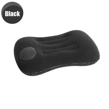 portable Inflatable Square Pillow Flocking travel neck pillow foldable waist pillow Comfortable Travel Camping Plane Pillow 1PC.