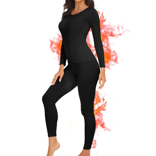 Thermal Underwear Women Autumn Winter Under Layer Clothes New Warm Pajamas Sets for Female 2 Pieces Long John Top Legging.