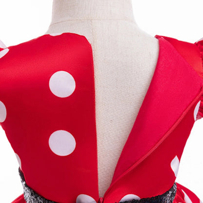 Disney Mickey Minnie Maus Polka Dot Cosplay Baby Mädchen Jungen Kostüm Kinder Maskerade Kleidung Kinder Halloween Karneval Kleid