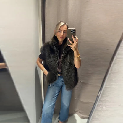 Chic Faux Pelz frauen Mäntel Elegante Revers Binden Gürtel Verdicken Volle Hülse Weibliche Jacken 2025, Herbst Winter Neue dame Streetwears