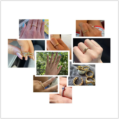 HECHENG,Fashion Initials Letter Ring Women Classic Simple Opening Finger Ring For Women Party Jewelry Gift Wholesale.