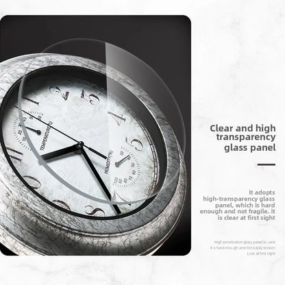 100 % wasserdichte Wanduhr, Outdoor-Uhr, Badezimmer, Küche, Terrasse, Geschäft, Wohnzimmer, dekorative Wanduhr, stilvolle, geräuschlose Wanduhr