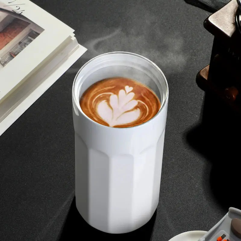 New Xiaomi Ceramic Coating Coffee Mug Stainless Steel Insulated Mug High-value Girls Cup Portable Walking Mug for Home School.