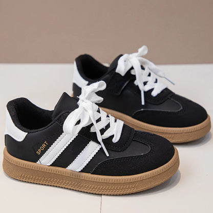 Autumn Girls Causal Shoes New Pu Leather Outdoor Sports Non-slip Childrens Boy Sneakers Luxury Soft Kids Sports Shoes Size 26-37.