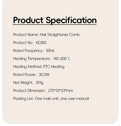 Electric Curling Stick Women's Chicken Rolls Water Ripple Lazy Straight Hair Comb Fan Small Splint Straight Curling Dual-use.