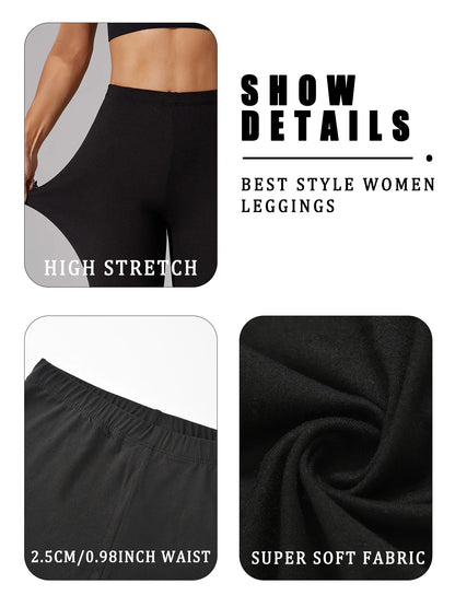 Plus Size 5 Pack Super Soft Sport Leggings For Women  No See Through Workout Running Yoga Athletic Leggings RUNNING.