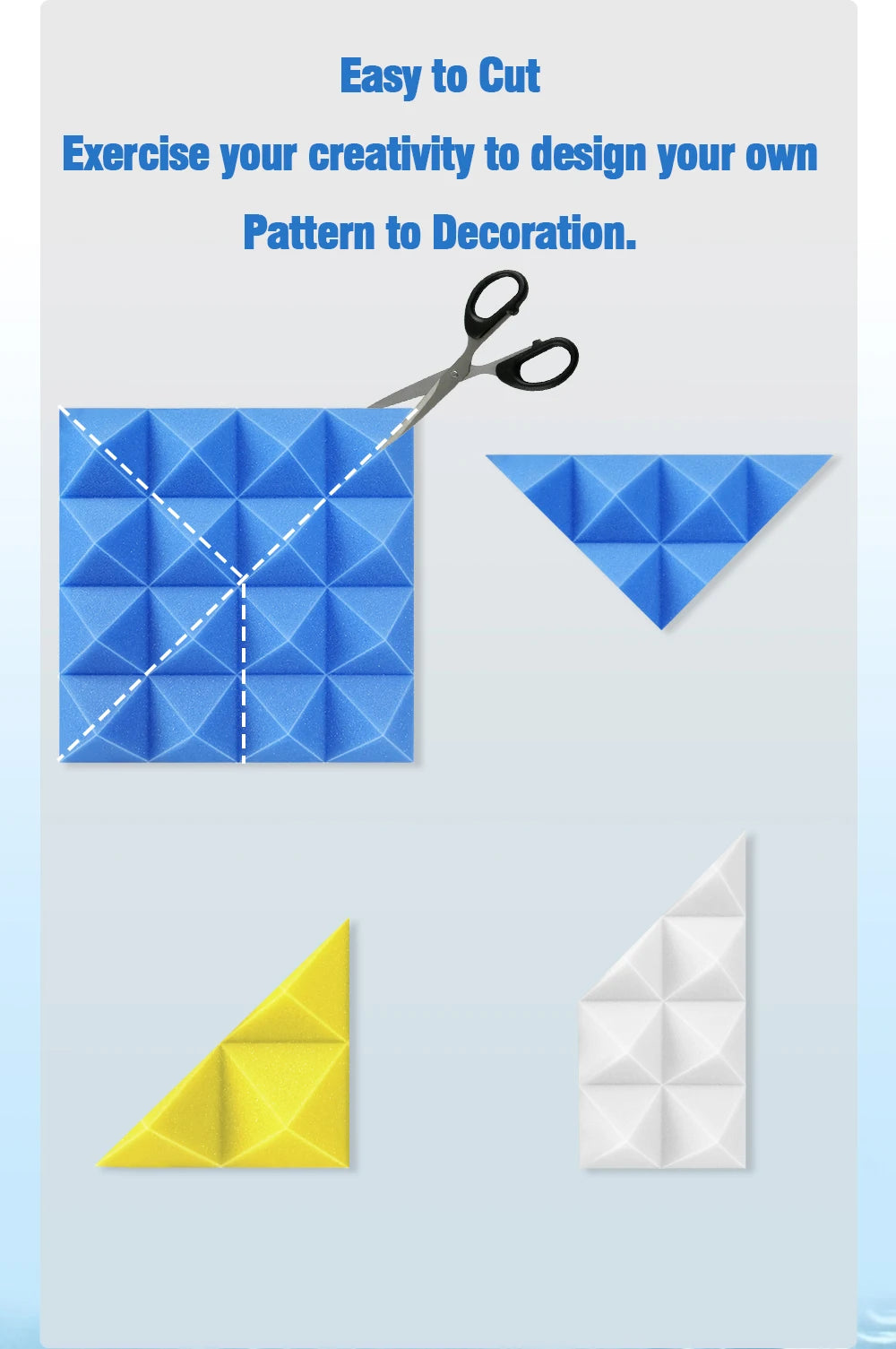 Sound Absorbing Wall Panel 6/12/24Pcs Acoustic Foam Self Adhesives Decor Studio Echo Canceling Treatment For Game Room Cinema