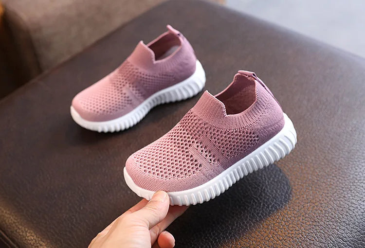 Kids Shoes Multicolor Knitted Toddler Baby Sneakers Casual Slip On Sneakers Children Shoes Kid Girls Boys Sports Shoes.