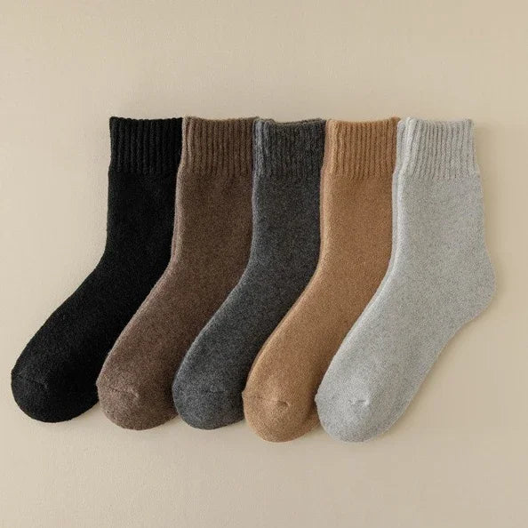 MuqiNush 5 Pairs  Socks Men Women Ankle Knee-High Sport Athletic Running Cycling Socks Winter Warm and Thick Fashion For Daily.